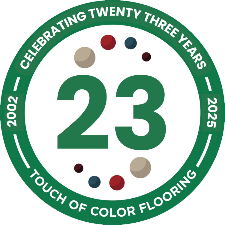 Touch of Color Flooring 20th Anniversary Badge